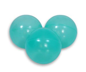 Plastic balls for the dry pool 50pcs - aqua transparent